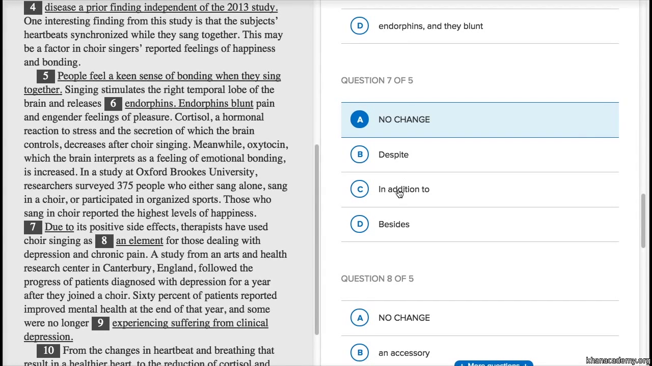 sat practice questions khan academy