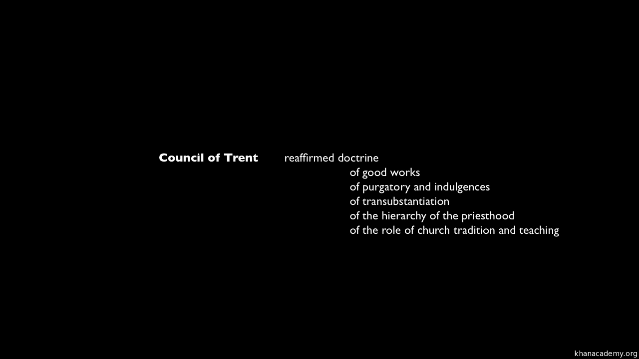 importance of the council of trent