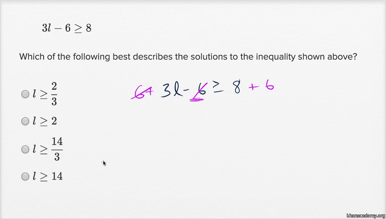 Solving Linear Equations And Linear Inequalities Basic Example
