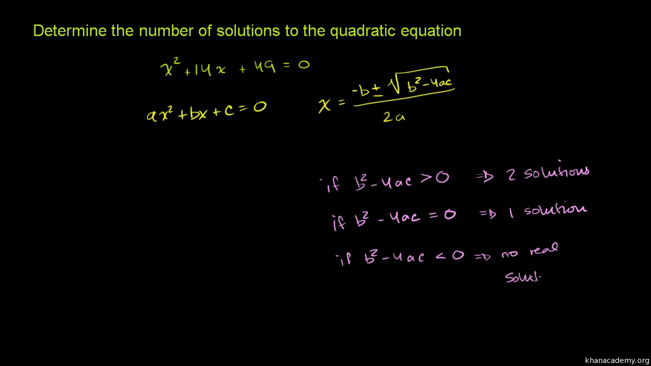 khan academy solving quadratic equations