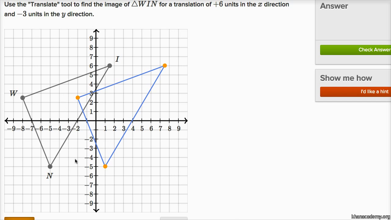 translation geometry x 3 and y