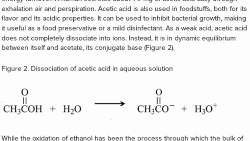 Stoichiometry And The Properties Of Acetic Acid Practice Khan Academy