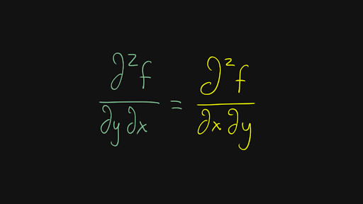 La simetría de las segundas derivadas parciales (video) | Khan Academy
