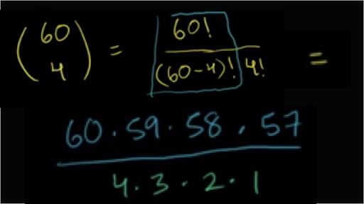 How many five-number combinations are there if all possible numbers are one through 59?