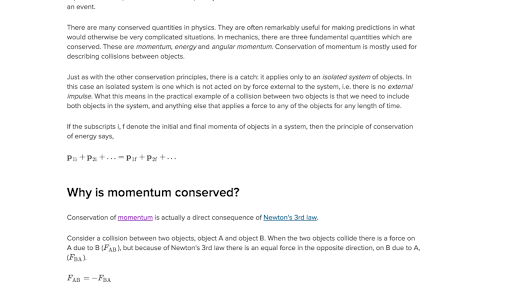 What Is Conservation Of Momentum Article Khan Academy