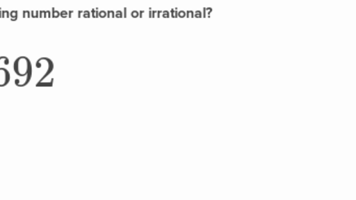 Numbers irrational Irrational Numbers