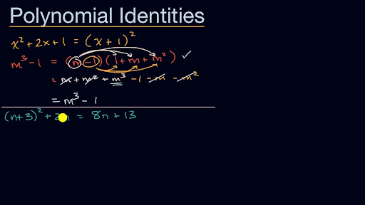 Polynomial Identities Introduction Video Khan Academy