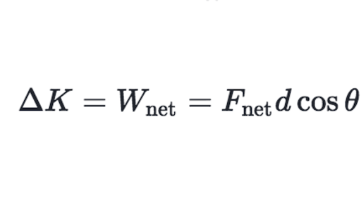 change in kinetic energy equation