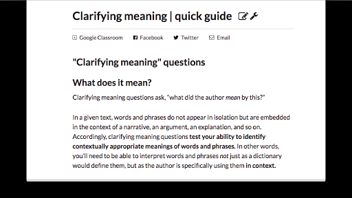 Clarifying Meaning Quick Guide Article Khan Academy