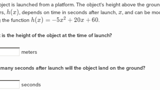 Quadratic Word Problems (Standard Form) (Practice) | Khan Academy