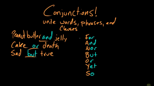 Conjunctions (examples, videos)