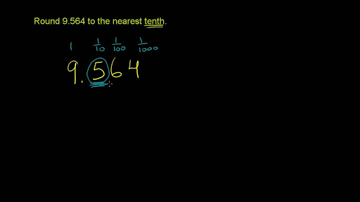 Rounding to the nearest 1 decimal place, or the tenths place 