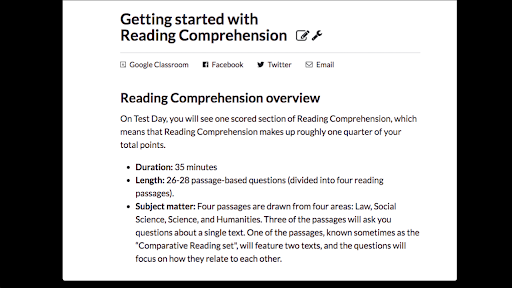 8th paper exam with Comprehension (article Getting started Reading