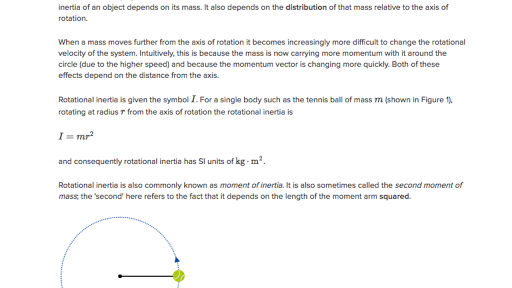 mathematical table physics Khan Academy inertia  (article)  Rotational