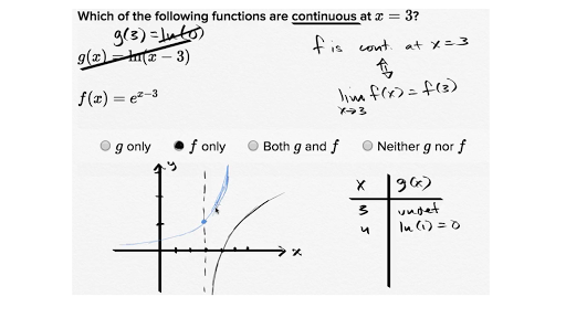 Functions Continuous At Specific X Values