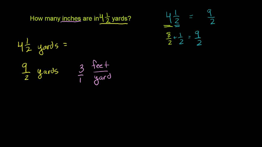 Converting Yards Into Inches Video Khan Academy