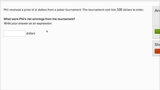 writing basic expressions word problems video khan academy