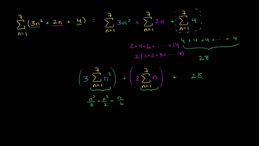 Evaluar Series Mediante La Formula Para La Suma De N Cuadrados Video Khan Academy