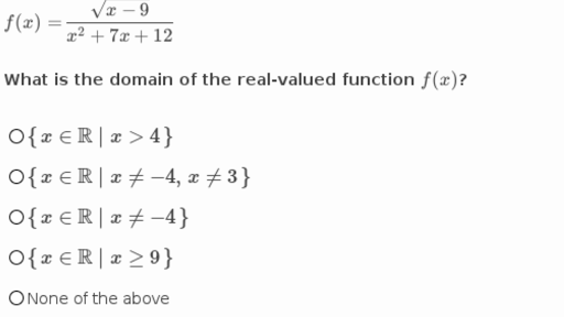 Domain Of Advanced Functions Practice Khan Academy