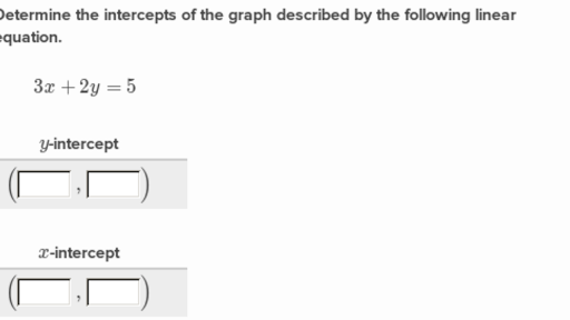 Intercepts From An Equation Practice Khan Academy