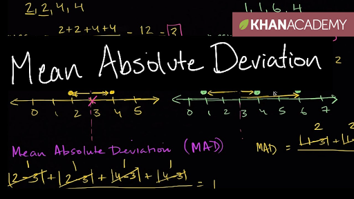 Mean Absolute Deviation Mad Video Khan Academy