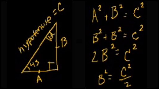Special right triangles intro (part 1) (video)