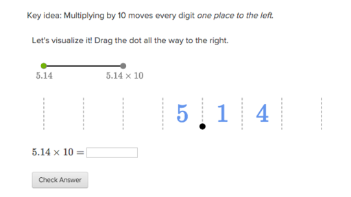 Multiplying Decimals By 10 100 And 1000 Article Khan Academy