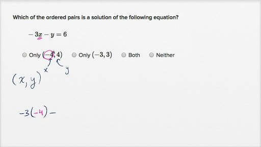 Solutions To 2 Variable Equations - 