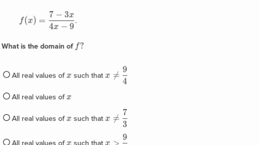 Determine The Domain Of Functions Practice Khan Academy