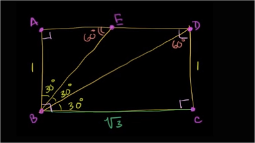 Exemplo de problema de triângulo 30-60-90 (vídeo)
