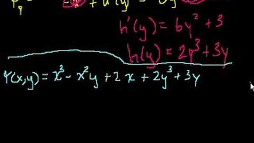 Exact Equations Example 3 Video Khan Academy