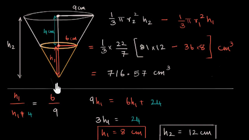 truncated cone volume formula