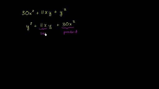 Factoring Two Variable Quadratics Rearranging Video Khan Academy