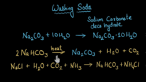 Washing soda formula and uses./ Na₂CO₃.10H₂O(Sodium carbonate