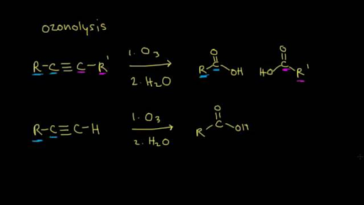 Halogenation And Ozonolysis Of Alkynes Video Khan Academy