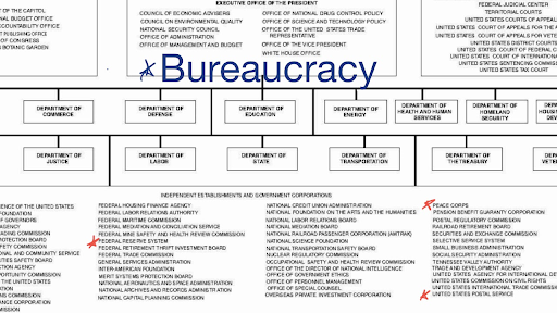 What is the federal bureaucracys main function