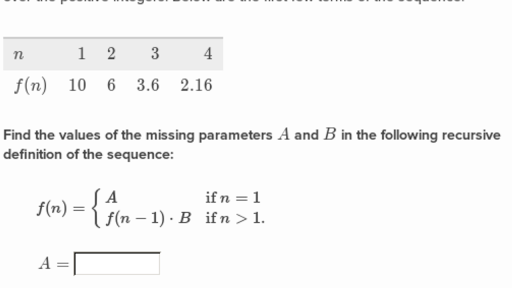 Geometric Sequence Recursive Formula