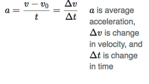 acceleration equation example