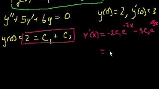 2nd Order Linear Homogeneous Differential Equations 3 Video Khan Academy