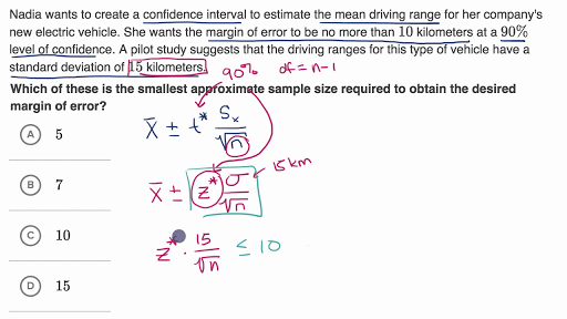 15. The means, standard deviation, and sample size of the