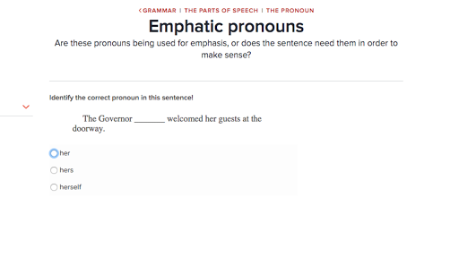 Emphatic Pronouns Practice Khan Academy