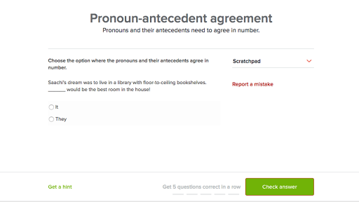 Pronoun-antecedent agreement (practice) | Khan Academy