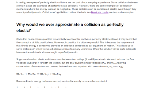 What are elastic and inelastic collisions? (article) | Khan Academy