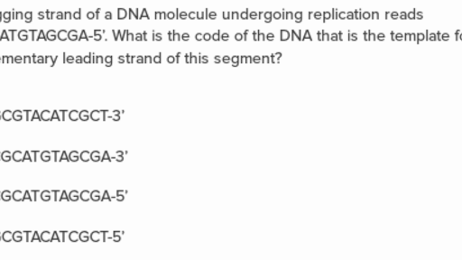 dna questions practice test biomolecules khan academy mcat