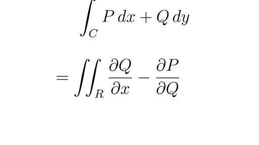 Green's theorem in a formula