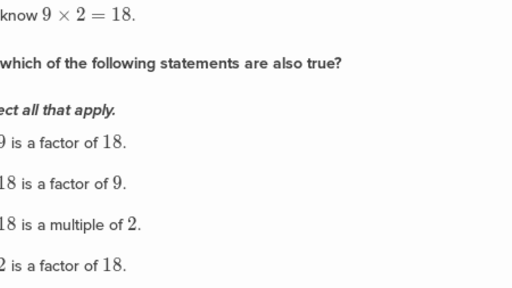 Factors of 18