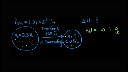 Calculating Internal Energy And Work Example Video Khan Academy