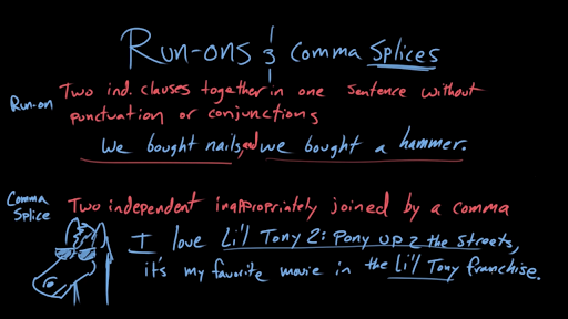 comma splice examples