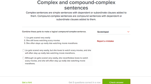 Complex And Compound Complex Sentences Practice Khan Academy