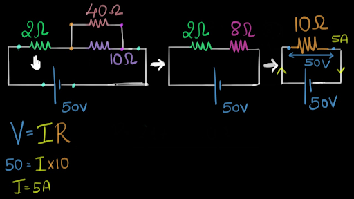 Solved Example Finding Current Voltage In A Circuit Video Khan Academy